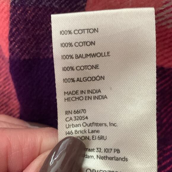 Free People We The Free So Long Summer Plaid Button Up Flannel Top - Picture 7 of 7